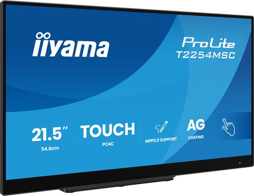 iiyama T2254MSC-B2AG computer monitor 54,6 cm (21.5") 1920 x 1080 Pixels Full HD LED Touchscreen Zwart