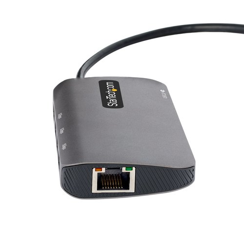 StarTech.com USB C Multiport Adapter, 4K 60Hz HDMI Video Adapter, 3 Port 5Gbps USB-A 3.2 Hub, 100W Power Delivery Pass-Through, GbE, 30cm Kabel, USB Type-C Ethernet Adapter, Travel Dock, Laptop Docking Station