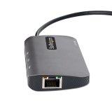 StarTech.com USB C Multiport Adapter, 4K 60Hz HDMI Video Adapter, 3 Port 5Gbps USB-A 3.2 Hub, 100W Power Delivery Pass-Through, GbE, 30cm Kabel, USB Type-C Ethernet Adapter, Travel Dock, Laptop Docking Station