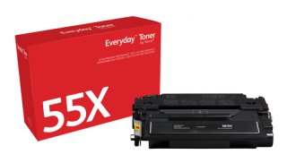 Everyday Zwart Toner compatibel met HP 55X (CE255X), High capacity