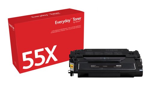 Everyday Zwart Toner compatibel met HP 55X (CE255X), High capacity