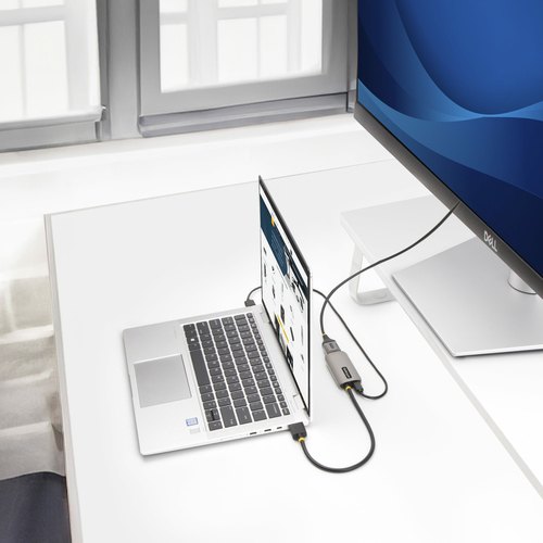 StarTech.com 30cm HDMI naar DisplayPort Adapter Kabel, 8K 60Hz, Actieve HDMI 2.1 naar DP 1.4 Video Converter, HDCP 1.4/2.1/2.2/2.3, DSC 1.2a, USB Bus Powered met Meegeleverde Kabel