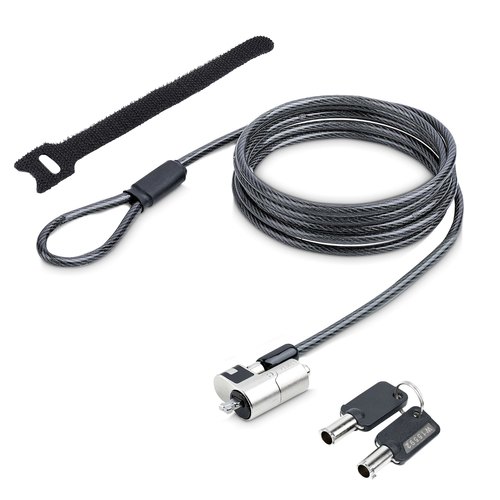 StarTech.com Nano Laptopslot, 2m, Anti Diefstal Kabelslot met Sleutel, Nano Slot Security Kabel voor 2-1 Laptops/EliteBook/Lenovo X1, Bestand tegen Doorsnijden, Computerslot voor Laptop Beveiliging