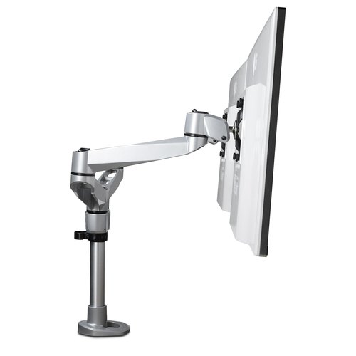 StarTech.com Dual Monitor Arm, Premium Scharnierende Bureau Monitor Beugel voor VESA Schermen tot 30" (10kg), Monitorsteun met Verstelbare Hoogte, Draaien/Kantelen/Zwenken, Klem/Doorvoertule, Zilver