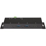 StarTech.com 4 Port USB C Hub 10Gbps - Industrial USB-C Hub - 2x USB-C & 2x USB-A - ESD Overspanningsbeveiliging - USB-C of USB-A Host - Monteerbare Metalen USB 3.2 Gen 2 Type-C Hub met Voeding