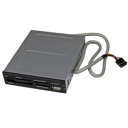 StarTech.com Interne USB 2.0 multimedia kaartlezer 3,5" 22-in-1 Front Panel card reader 22-in-1 - zwart