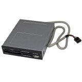 StarTech.com Interne USB 2.0 multimedia kaartlezer 3,5" 22-in-1 Front Panel card reader 22-in-1 - zwart