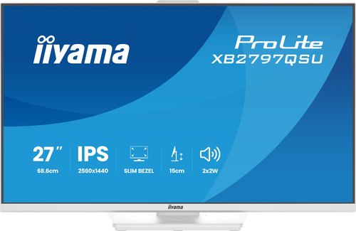 iiyama ProLite XB2797QSU-W1 computer monitor 68,6 cm (27") 2560 x 1440 Pixels Quad HD LED Wit