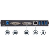 StarTech.com Dual-monitor USB 3.0 docking station met DVI en verticale standaard