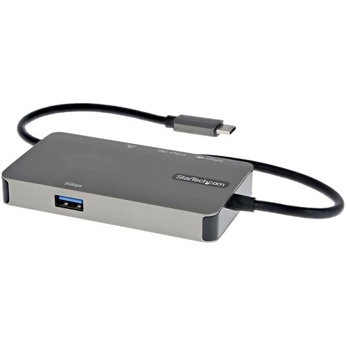 StarTech.com USB-C Multiport Adapter - USB-C to 4K 30Hz HDMI or 1080p VGA - USB Type-C Mini Dock met 100W Power Delivery Passthrough, 3-Port USB Hub 5Gbps, GbE - 30cm Kabel