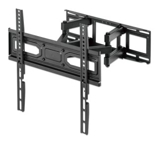 Manhattan Wandbeugel voor TV’s en monitoren (Volledig Verstelbaar), voor schermen 32–55", VESA-compatibiliteit: van 100x100 tot 400x400 mm (controleer de afmetingen van de vier montagegaten aan de achterzijde), max 40 kg, zwart