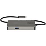 StarTech.com USB-C Multiport Adapter - USB-C to 4K 30Hz HDMI or 1080p VGA - USB Type-C Mini Dock met 100W Power Delivery Passthrough, 3-Port USB Hub 5Gbps, GbE - 30cm Kabel
