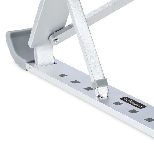 StarTech.com Inklapbare Laptopstandaard, Verstelbare Hoek, Ergonomische Laptophouder, Draagvermogen 10Kg, Ventileren/Kantelen/Verhogen, Aluminium Tablet/Laptop Steun/Riser/Staander