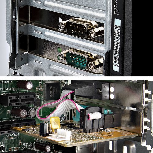 StarTech.com 2-Port PCI Express Seriële Interface Kaart, Dual Port PCIe naar RS232 (DB9) Seriële Kaart, 16C1050 UART, Low/Full Profile Beugels, COM Retentie, Voor Windows/Linux