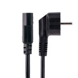 StarTech.com 1m Stroomkabel, 18AWG, EU Schuko naar C13 Voedingskabel, 250V 10A, Zwart, AC Vervangkabel, TV/Monitor Stroomkabel, Schuko CEE 7/7 naar IEC 60320 C13 Voedingskabel, PC Electriciteitssnoer