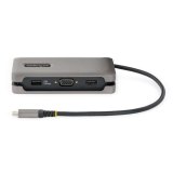 StarTech.com USB-C Multiport Adapter, 4K 60Hz HDMI/VGA, 3-Port USB Hub, 100W Power Delivery Pass-Through, GbE, Travel Docking Station met Charging, Mini Dock, 30cm Wrap-Around Kabel
