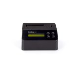 StarTech.com Single Bay Hard Drive Wisser, Standalone HDD/SSD Sanitizer/Eraser, 4Kn, USB 3.0 naar SATA III (6 Gbps), 9 Wismodi, LCD Display, Hard Disk Secure Erase Dock, DB-9 Printer Poort, TAA Compliant
