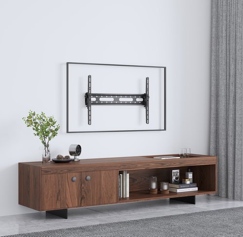 Manhattan Wandbeugel voor TV’s en monitoren (Kantelbaar), voor schermen 37"–65", VESA-compatibiliteit: van 200x200 tot 600x400 mm (controleer de afmetingen van de vier montagegaten aan de achterzijde), max 45 kg, zwart