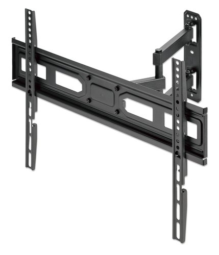 Manhattan Wandbeugel voor TV’s en monitoren (Volledig Verstelbaar), voor schermen 32"–65", VESA-compatibiliteit: van 100x100 tot 600x400 mm (controleer de afmetingen van de vier montagegaten aan de achterzijde), max 35 kg, zwart, levenslange garantie
