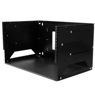 StarTech.com 2 Post 4U Open Frame Wandmonteerbare Server rack met Ingebouwd Schap, Verstelbare Diepte, Netwerk rack voor Data/AV/Electronica/Computer Apparatuur, Compacte Server Rack, TAA Compliant