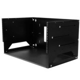 StarTech.com 2 Post 4U Open Frame Wandmonteerbare Server rack met Ingebouwd Schap, Verstelbare Diepte, Netwerk rack voor Data/AV/Electronica/Computer Apparatuur, Compacte Server Rack, TAA Compliant