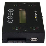 StarTech.com 1:1 Standalone Hard Drive Cloner & Wisser, USB Thumb Drive en SATA HDD/SSD Disk Kloner & Disk Eraser, LCD display, TAA Compliant, OS Onafhankelijk