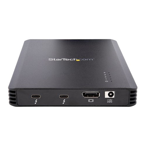 StarTech.com 4 Bay Thunderbolt 3 NVMe Behuizing voor M.2 NVMe SSD Drives, SSD M.2 Enclosure, 1x DisplayPort Video/ 2x TB3 Downstream Poorten, 40Gbps, 72W Power Supply, Externe Harde Schijf Behuizing