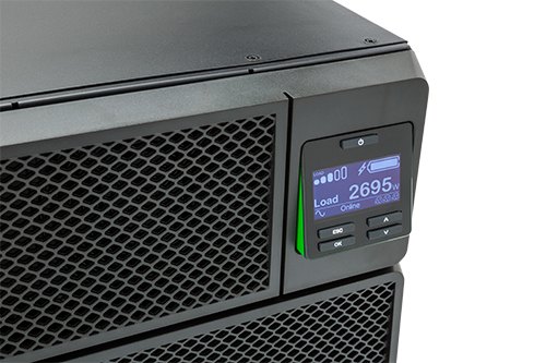 APC Smart-UPS On-Line SRT5KRMXLW-HW - 5kW/VA, hardwire 1 fase uitgang, rackmountable, Embedded NMC, 208V/230V