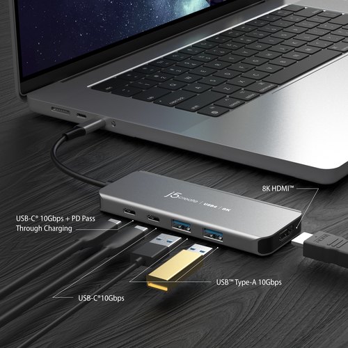 j5create JCH453-N USB4® 8K60 Slim Hub