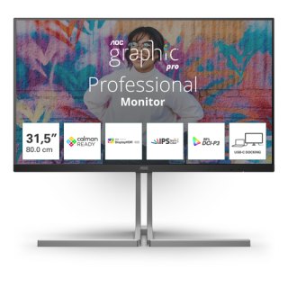 AOC U3 U32U3CV computer monitor 80 cm (31.5") 3840 x 2160 Pixels 4K Ultra HD LCD Zwart
