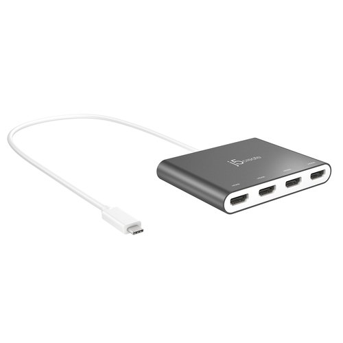 j5create JCA366-N USB-C™ naar 4-Port HDMI™ Multi-Monitor Adapter