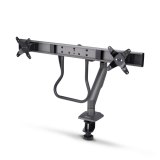 StarTech.com Dual Monitor Arm met Crossbar voor Bureau, Tot 27 inch Schermen, VESA 75x75/100x100, Max 15kg, C-klem, Volledig Scharnierend, Arm met Veermechanisme, TAA