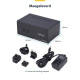 StarTech.com 2-Port Dual-Monitor DisplayPort en HDMI KVM Switch, 4K 60Hz, 1x HDMI & 1x DP Monitor, 2-Port USB Hub, 5Gbps, 2x USB HID Ports, TAA Compliant