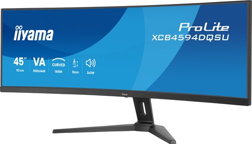 iiyama ProLite XCB4594DQSU-B1 computer monitor 113 cm (44.5") 5120 x 1440 Pixels Dual QHD LED Zwart