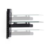 StarTech.com Hangende Wandplank voor Audio/Video Apparatuur, In Hoogte Verstelbaar Schap voor Onder TV, Hangend Wandmeubel, Organiseer uw A/V apparatuur op dit zwart gehard glazen schap