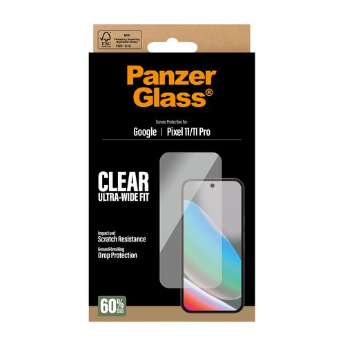 PanzerGlass ® Screen Protector Google Pixel 11 | 11 Pro | Ultra-Wide Fit Doorzichtige schermbeschermer 1 stuk(s)