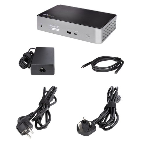 StarTech.com USB-C Dock, 4K 60Hz Quad Monitor DisplayPort & HDMI, Universeel USB Type-C Docking Station met 100W Power Delivery, USB Hub met 1x USB Type-C & 3x USB-A, Ethernet, Audio