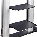 StarTech.com Verrijdbare TV Standaard op Wielen voor 60-100inch Flat Screens tot 100kg, In Hoogte Verstelbaar via Krukas, Mobiele Televisie Standaard/Trolley