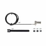 StarTech.com 2m Universeel Laptop Kabelslot, Security Kabel met Vooraf Ingesteld Combinatieslot, Compatibel met Noble Wedge&reg;/Nano/K-Slot, Cijferslot zonder Sleutel, TAA