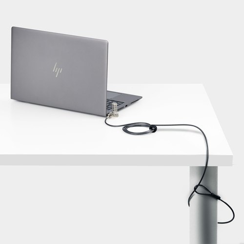 StarTech.com 2m Universeel Laptop Kabelslot, Security Kabel met Vooraf Ingesteld Combinatieslot, Compatibel met Noble Wedge&reg;/Nano/K-Slot, Cijferslot zonder Sleutel, TAA