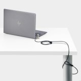 StarTech.com 2m Universeel Laptop Kabelslot, Security Kabel met Vooraf Ingesteld Combinatieslot, Compatibel met Noble Wedge&reg;/Nano/K-Slot, Cijferslot zonder Sleutel, TAA