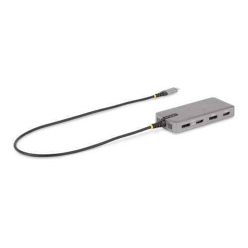 StarTech.com USB-C Triple Monitor Multiport Adapter, Dual 4K 60Hz + 4K 30Hz HDMI & DisplayPort, 3-Port USB Hub, 10Gbps, 100W PD Pass-Through, GbE, Travel Dock, Windows & ChromeOS