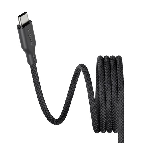 PanzerGlass empower™ by ® Magnetic 240W USB-C to USB-C Cable | USB 2.0 | 1.5M | Space Black USB-kabel 1,5 m Transparant