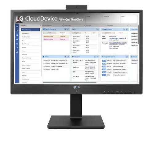 LG 24CR661N-2P Intel® Pentium® N6005 60,5 cm (23.8") 1920 x 1080 Pixels All-in-One thin client 8 GB DDR4-SDRAM 16 GB eMMC Windows 10 IoT Enterprise Wi-Fi 6 (802.11ax) Zwart