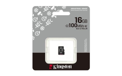 Kingston Technology 16GB microSDHC Industrial C10 A1 pSLC-kaart enkele verpakking zonder adapter
