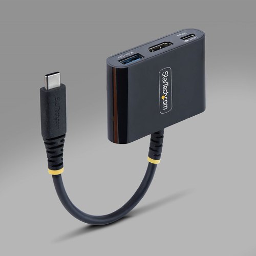 StarTech.com USB-C naar HDMI Multiport Adapter met 140W PD Charging, 4K 60Hz HDMI, USB 5Gbps Hub, Mini Dock voor MacBook / Dell / ThinkPad / HP / iPad / Tablets