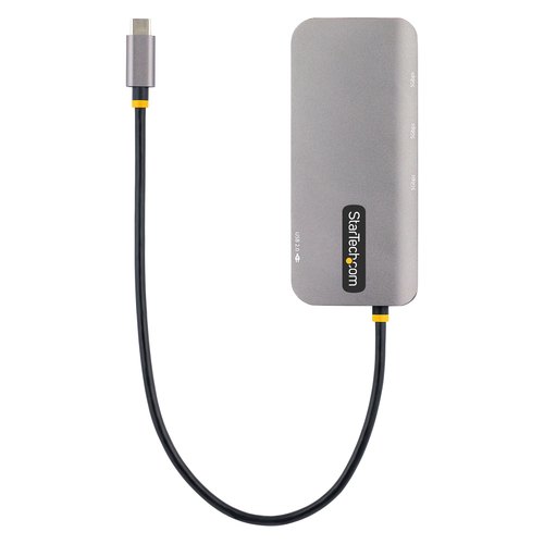 StarTech.com USB C Multiport Adapter, 4K 60Hz HDMI Video Adapter, 3 Port 5Gbps USB-A 3.2 Hub, 100W Power Delivery Pass-Through, GbE, 30cm Kabel, USB Type-C Ethernet Adapter, Travel Dock, Laptop Docking Station