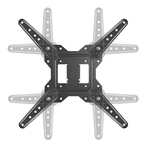 Manhattan Wandbeugel voor TV’s en monitoren (Volledig Verstelbaar), voor schermen 32–55", VESA-compatibiliteit: van 100x100 tot 400x400 mm (controleer de afmetingen van de vier montagegaten aan de achterzijde), max 30 kg, zwart