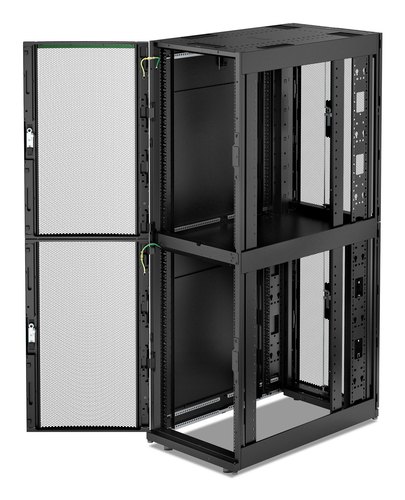 APC NetShelter SX, serverrackbehuizing, colocatie, 2 x 20U, 600W x 1070D mm, met zijkanten, zwart