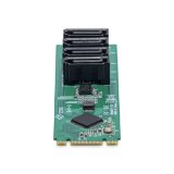 StarTech.com 4-Port M.2 naar SATA Adapter Kaart, M.2 PCIe 3.0 naar SATA HDD/SSD Uitbreidingskaart, ASM1064 Chipset, M.2 NVMe naar 4x HDD/SSD voor Windows/macOS/Linux